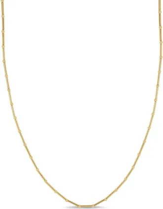 Bony Levy 14K Gold Beaded Chain Necklace in 14K Yellow Gold at Nordstrom, Size 18