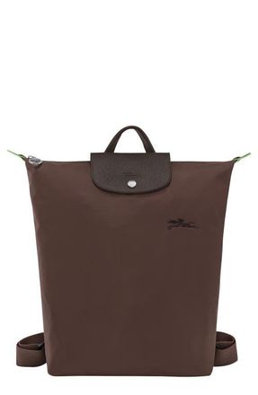 Longchamp Medium Le Pliage Backpack in Mocha at Nordstrom