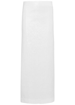 Toteme Sequin Midi Skirt - White - S (UK8-10 / S)