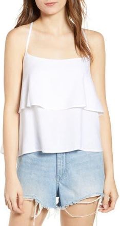 DL1961 Downing Street Flutter Tank in White at Nordstrom Rack, Size Small