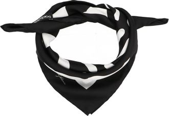 Dolce & Gabbana BlackWhite Animal Print Scarf