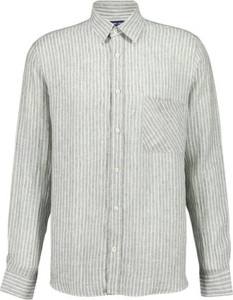 Frescobol Carioca Telles Linnen Overhemd - Heren - Casual Overhemden - Groen - XL - Linnen - Overhemden