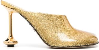 Loewe 105mm Toy transparent mules - women - Rubber/Calf Leather/Rubber/Calf Leather/Calf Leather - 36 - Gold