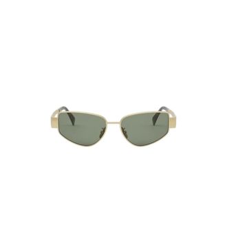 Celine Celine - Metal Triomphe Zonnebril - Dames - Accessoires - Geel - Maat: 55 MM