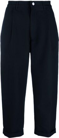 Giorgio Armani cropped tailored trousers - men - Cotton - 52 - Blue