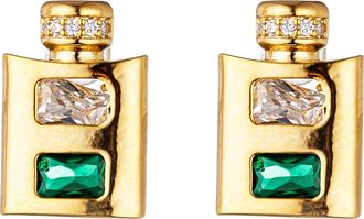 Eye Candy Los Angeles CZ Flask Stud Earrings in Gold at Nordstrom Rack