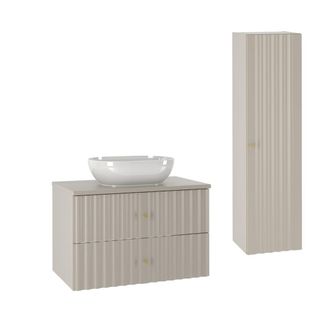 Petits Meubles Set de muebles con lavabo y columna estratificado 80.6cm