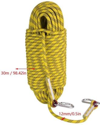 OEM Cuerda De Escape Para Escalada Al Aire Libre De 30 M De Di&aacute;metro, Cuerda De Seguridad Y Supervivencia De 12 Mm De Di&aacute;metro (amarilla)