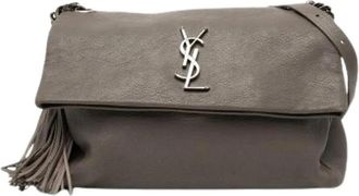 Saint Laurent Pre-owned Cross Body Bags, female, Gray, Size: ONE SIZE Pre-owned The West Hollywood
