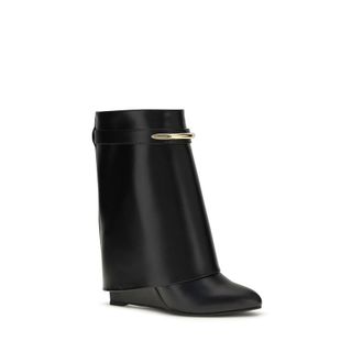 Givenchy Womens Black Calf Leather Bos Taurus Ankle Boots
