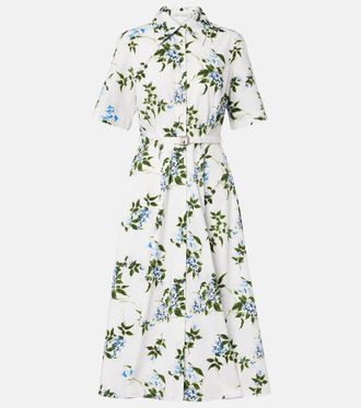 Emilia Wickstead Rubie floral cotton poplin shirt dress