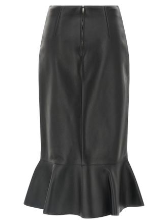 Fendi Nappa Peplum Skirt - Black