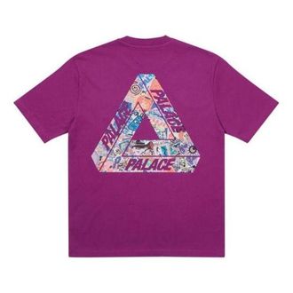 Palace FW21 Tri-Sticker Pack Logo T-Shirt Purple P21TS109