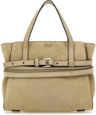 Moschino Beige Suede Handbag