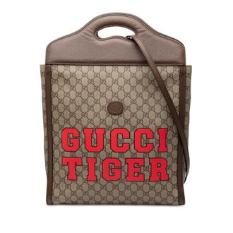 Gucci Pre-owned Gucci GG Supreme Web Tiger Satchel Ladies 688497 467891