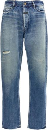 Fear of God Straight 5 Pocket Jeans - Heren - Regular Fit Jeans - Blauw - W32 - Katoen - Jeans