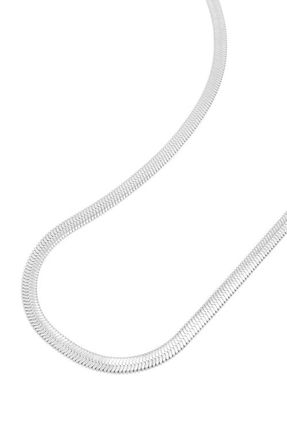 Nialaya Snake Chain Necklace in Silver at Nordstrom