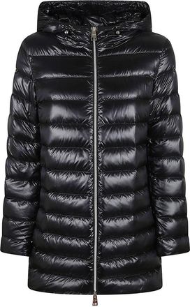 Herno Hooded Puffer Jacket In Silk And Cashmere Blend