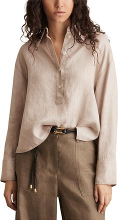 Reiss Nina Overhead Linen Shirt