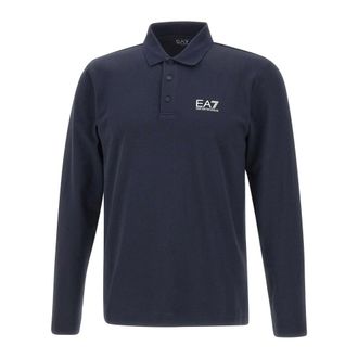 Emporio Armani Polo Shirts, male, Blue, Size: L Core identity Polo Shirt
