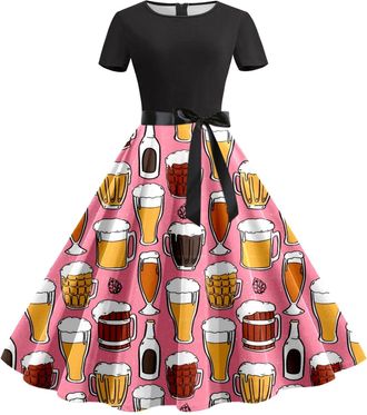 Generic Dirndl Midi Womens Black Dirndl Dress Womens Elegant Long Costume Dress with Bow Bavarian Costume Modern Costume Dress Costume Clothing Costume Fashio