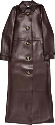 Acne Studios Leren sailorjas - Bruin