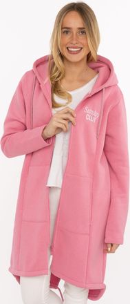 Zwillingsherz Kurzmantel ZWILLINGSHERZ Sunday Club, Damen, Gr. XXL, old rose, Sweatware, Obermaterial: 50% Baumwolle, 50% Polyester, ca. Mitte Oberschenkel, M&auml;ntel 
