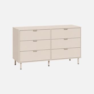 Sweeek C&oacute;moda De Madera Y Metal Con 6 Cajones