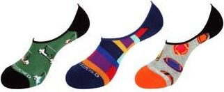 Unsimply Stitched Assorted 3-Pack No Show Socks in Grey Blue Green at Nordstrom Rack