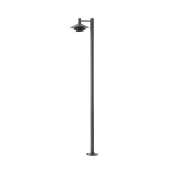 Lucande Farola exterior de aluminio negro