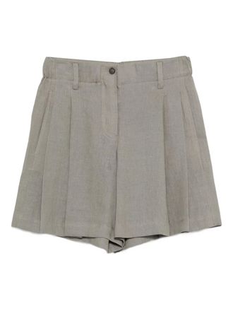 Brunello Cucinelli pleated shorts - Groen