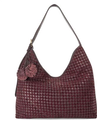 Dune London Womens Accessories Disguising L - Woven Shoulder Bag - Burgundy - One Size