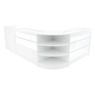MonsterShop Theia LED Shop Counter Set K1200, C1200, TB60 & LM60 - White
