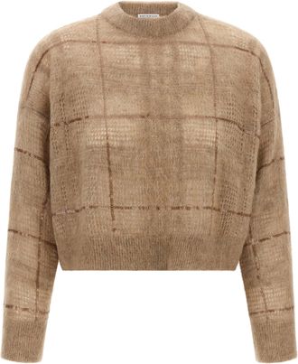 Brunello Cucinelli Beige Wool Womens Cardigan