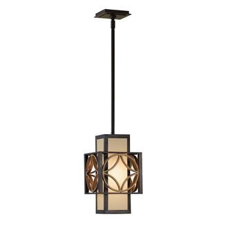 Netlighting Remy 1 Light Ceiling Pendant Gold Bronze E27 in Brown