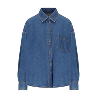 Max Mara Denim Shirts, female, Blue, Size: XL Foggia Shirt