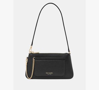 Kate Spade New York Womens Ava Pochette Bag Bag in Black | Pebble Leather