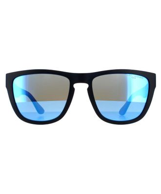 Tommy Hilfiger Square Mens Matte Blue Mirror Sunglasses - One Size