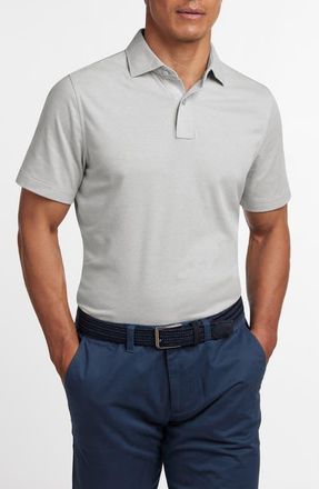 David Donahue Connery Cotton Polo in Pearl at Nordstrom, Size Xx-Large