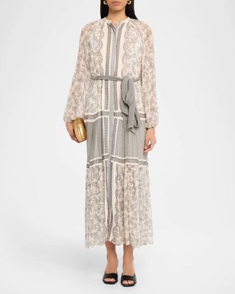 Ramy Brook Halley Dress In Bone Floral