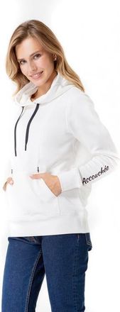 Accouchée Iconic Maternity/Nursing Hoodie in Egg Shell at Nordstrom, Size X-Large Eu