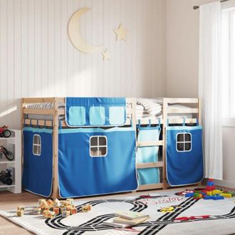 vidaXL Vidaxl - Letto a Castello senza Materasso Blu 90x190cm Massello Pino