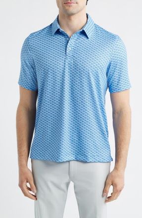 Johnston & Murphy XC Apex Performance Polo in Blue Retriever at Nordstrom, Size Xxx-Large