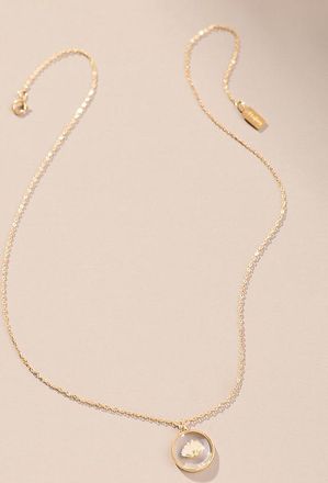 Set & Stones Pressed Flower Pendant Necklace