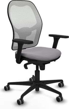 Piqueras y Crespo Piqueras Y Crespo - Jorquera Sincro Malla Blanca Similpiel Gris Brazos 3d Base Nailon Ruedas 65mm Engomada