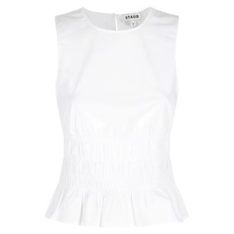 Staud Sleeveless Tops, female, White, Size: XS Culver Top