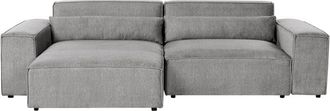 Beliani Beliani - Modern Right Hand 2 Seater Corner Modular Sofa Couch Upholstery Grey Hellnar