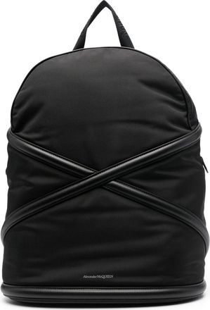 Alexander McQueen The Harness logo backpack - men - Lamb Skin/Fabric - OS - Black