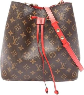 Louis Vuitton Pre-owned Monogram Canvas Bucket Bag - Dames - Vintage Tas - Bruin - ONE Size - Leer - Vintage