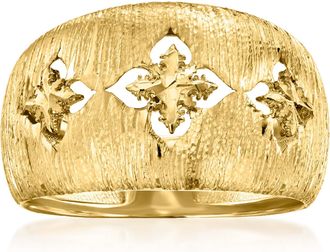 Ross-Simons Italian 10kt Yellow Gold Florentine-Style Ring